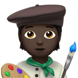 Apple design of the artist: dark skin tone emoji verson:ios 16.4