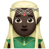 Apple design of the man elf: dark skin tone emoji verson:ios 16.4