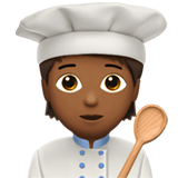 Apple design of the cook: medium-dark skin tone emoji verson:ios 16.4