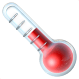 Apple design of the thermometer emoji verson:ios 16.4