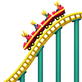 Apple design of the roller coaster emoji verson:ios 16.4