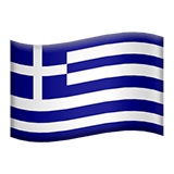 Apple design of the flag: Greece emoji verson:ios 16.4