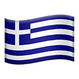 Apple design of the flag: Greece emoji verson:ios 16.4