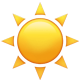 Apple design of the sun emoji verson:ios 16.4