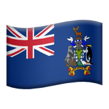 Apple design of the flag: South Georgia & South Sandwich Islands emoji verson:ios 16.4