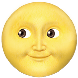 Apple design of the full moon face emoji verson:ios 16.4