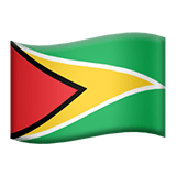 Apple design of the flag: Guyana emoji verson:ios 16.4