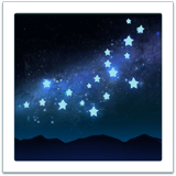 Apple design of the milky way emoji verson:ios 16.4
