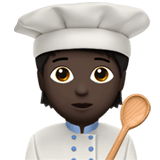 Apple design of the cook: dark skin tone emoji verson:ios 16.4