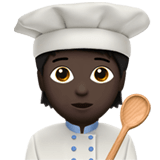 Apple design of the cook: dark skin tone emoji verson:ios 16.4