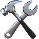 Apple design of the hammer and wrench emoji verson:ios 16.4