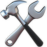 Apple design of the hammer and wrench emoji verson:ios 16.4