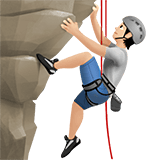 Apple design of the person climbing: light skin tone emoji verson:ios 16.4