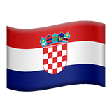 Apple design of the flag: Croatia emoji verson:ios 16.4