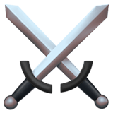 Apple design of the crossed swords emoji verson:ios 16.4
