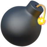 Apple design of the bomb emoji verson:ios 16.4
