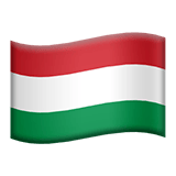 Apple design of the flag: Hungary emoji verson:ios 16.4