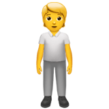 Apple design of the person standing emoji verson:ios 16.4