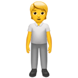 Apple design of the person standing emoji verson:ios 16.4