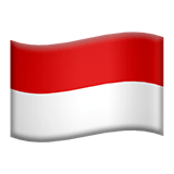 Apple design of the flag: Indonesia emoji verson:ios 16.4
