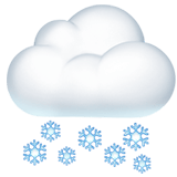 Apple design of the cloud with snow emoji verson:ios 16.4