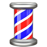 Apple design of the barber pole emoji verson:ios 16.4