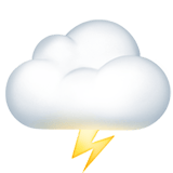 Apple design of the cloud with lightning emoji verson:ios 16.4