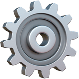Apple design of the gear emoji verson:ios 16.4