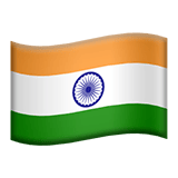 Apple design of the flag: India emoji verson:ios 16.4