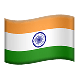 Apple design of the flag: India emoji verson:ios 16.4