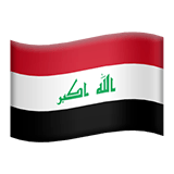 Apple design of the flag: Iraq emoji verson:ios 16.4