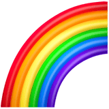 Apple design of the rainbow emoji verson:ios 16.4