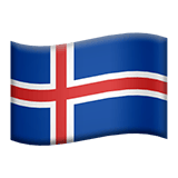 Apple design of the flag: Iceland emoji verson:ios 16.4