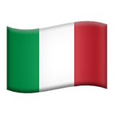 Apple design of the flag: Italy emoji verson:ios 16.4
