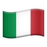 Apple design of the flag: Italy emoji verson:ios 16.4