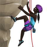 Apple design of the woman climbing: dark skin tone emoji verson:ios 16.4