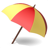 Apple design of the umbrella on ground emoji verson:ios 16.4
