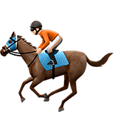 Apple design of the horse racing: light skin tone emoji verson:ios 16.4