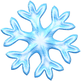 Apple design of the snowflake emoji verson:ios 16.4