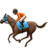 Apple design of the horse racing: medium skin tone emoji verson:ios 16.4