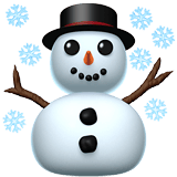 Apple design of the snowman emoji verson:ios 16.4