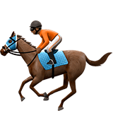 Apple design of the horse racing: medium-dark skin tone emoji verson:ios 16.4