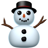 Apple design of the snowman without snow emoji verson:ios 16.4