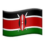 Apple design of the flag: Kenya emoji verson:ios 16.4