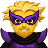 Apple design of the man supervillain emoji verson:ios 16.4