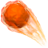 Apple design of the comet emoji verson:ios 16.4