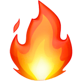 Apple design of the fire emoji verson:ios 16.4