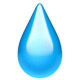 Apple design of the droplet emoji verson:ios 16.4