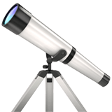 Apple design of the telescope emoji verson:ios 16.4