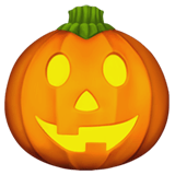 Apple design of the jack-o-lantern emoji verson:ios 16.4
